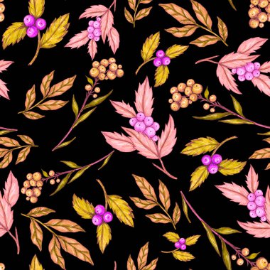 Çiçek buketli suluboya desenli. Klasik botanik çizimi. Her türlü tasarım için zarif bir dekorasyon. Renkli ve soyut çiçekli moda baskısı. Suluboya dokusu.