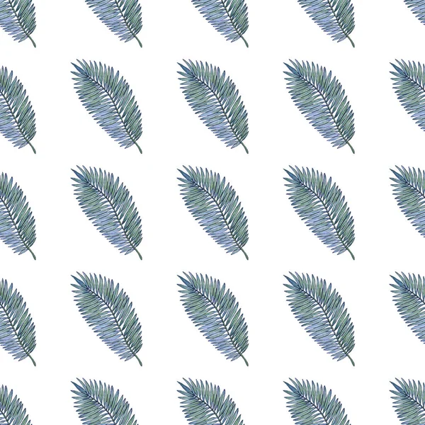 Tropikal yapraklarla suluboya kusursuz desen. Elle çizilmiş egzotik bitkilerle çok güzel bir iz. Mayo botanik tasarımı.