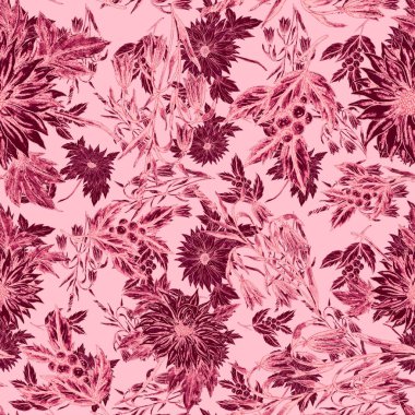 Çiçek buketli suluboya desenli. Klasik botanik çizimi. Her türlü tasarım için zarif bir dekorasyon. Renkli ve soyut çiçekli moda baskısı. Suluboya dokusu.