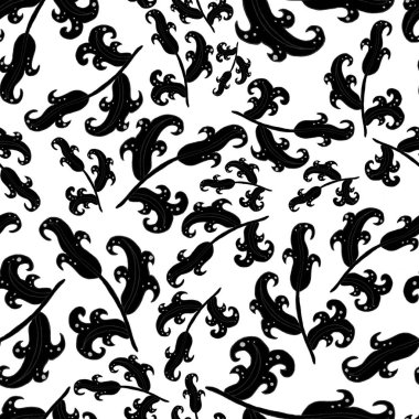 Suluboya desensiz, folky çiçekli ve yapraklı, etnik tarzda. Çiçek süsleme. Geleneksel şal deseni. Tekstil tasarım dokusu. Kabilesel etnik klasik dikişsiz model..