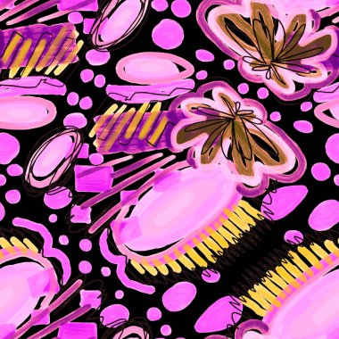 Güzel, parlak soyut elementlerle, yaratıcı, kusursuz bir desen. Her türlü tasarım için renkli bir doku. Grafik olarak soyut bir arkaplan. Çağdaş sanat. Moda modern tarzı.