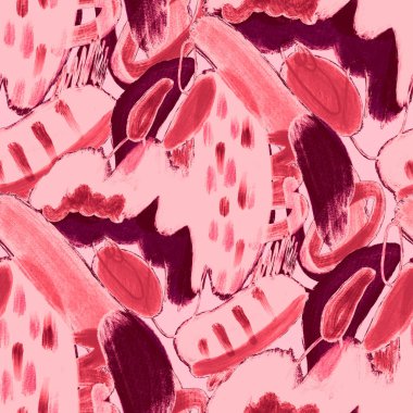 Suluboya, soyut, kusursuz desen. Parlak el yapımı elementlerle yaratıcı doku. Soyut renkli yazdırma.