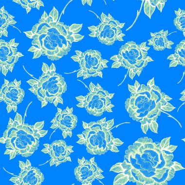 Çiçek buketli suluboya desenli. Klasik botanik çizimi. Her türlü tasarım için zarif bir dekorasyon. Renkli ve soyut çiçekli moda baskısı. Suluboya dokusu.