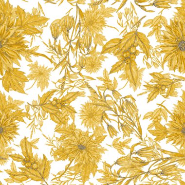 Çiçek buketli suluboya desenli. Klasik botanik çizimi. Her türlü tasarım için zarif bir dekorasyon. Renkli ve soyut çiçekli moda baskısı. Suluboya dokusu.