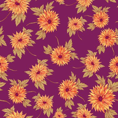 Çiçek buketli suluboya desenli. Klasik botanik çizimi. Her türlü tasarım için zarif bir dekorasyon. Renkli ve soyut çiçekli moda baskısı. Suluboya dokusu.