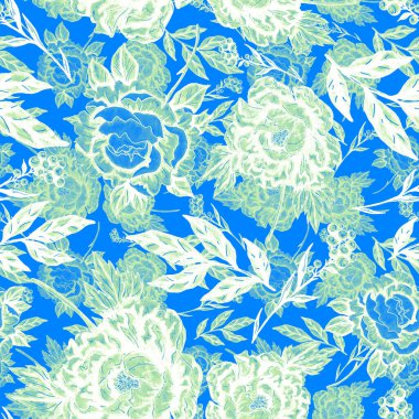 Çiçek buketli suluboya desenli. Klasik botanik çizimi. Her türlü tasarım için zarif bir dekorasyon. Renkli ve soyut çiçekli moda baskısı. Suluboya dokusu.