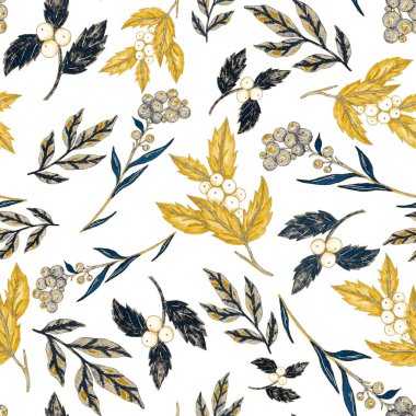 Çiçek buketli suluboya desenli. Klasik botanik çizimi. Her türlü tasarım için zarif bir dekorasyon. Renkli ve soyut çiçekli moda baskısı. Suluboya dokusu.