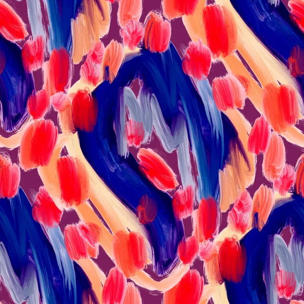 Творческий Бесшовный Узор Красивыми Яркими Абстрактными Элементами Красочная Текстура Любого — стоковое фото