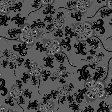 Suluboya desensiz, folky çiçekli ve yapraklı, etnik tarzda. Çiçek süsleme. Geleneksel şal deseni. Tekstil tasarım dokusu. Kabilesel etnik klasik dikişsiz model..