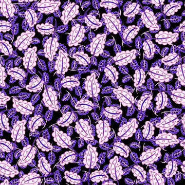 Suluboya desensiz, folky çiçekli ve yapraklı, etnik tarzda. Çiçek süsleme. Geleneksel şal deseni. Tekstil tasarım dokusu. Kabilesel etnik klasik dikişsiz model..