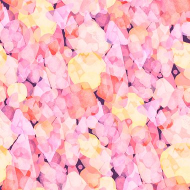 Suluboya, soyut, kusursuz desen. Parlak el yapımı elementlerle yaratıcı doku. Soyut renkli yazdırma.