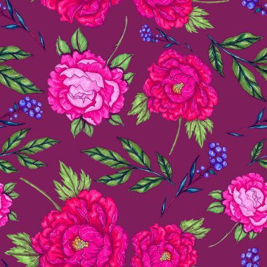 Çiçek buketli suluboya desenli. Klasik botanik çizimi. Her türlü tasarım için zarif bir dekorasyon. Renkli ve soyut çiçekli moda baskısı. Suluboya dokusu.