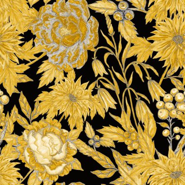 Çiçek buketli suluboya desenli. Klasik botanik çizimi. Her türlü tasarım için zarif bir dekorasyon. Renkli ve soyut çiçekli moda baskısı. Suluboya dokusu.