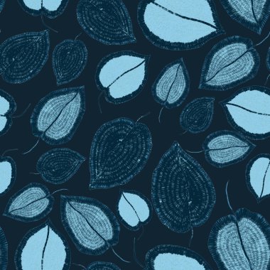 Yaratıcı renkli tropikal yaprakları olan modern, soyut, pürüzsüz desen. Geçmişe dönük parlak yaz geçmişi. Orman yaprakları çizimi. Mayo botanik tasarımı. Antika egzotik baskı.