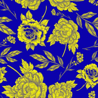 Çiçek buketli suluboya desenli. Klasik botanik çizimi. Her türlü tasarım için zarif bir dekorasyon. Renkli ve soyut çiçekli moda baskısı. Suluboya dokusu.