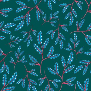 Suluboya desensiz, folky çiçekli ve yapraklı, etnik tarzda. Çiçek süsleme. Geleneksel şal deseni. Tekstil tasarım dokusu. Kabilesel etnik klasik dikişsiz model..