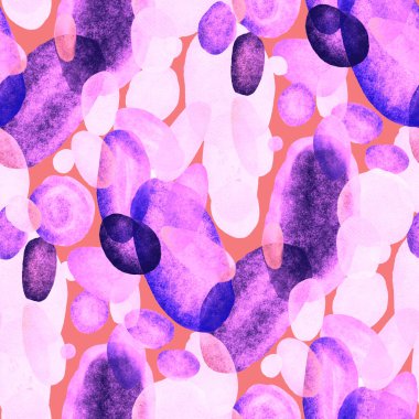 Suluboya, soyut, kusursuz desen. Parlak el yapımı elementlerle yaratıcı doku. Soyut renkli yazdırma.