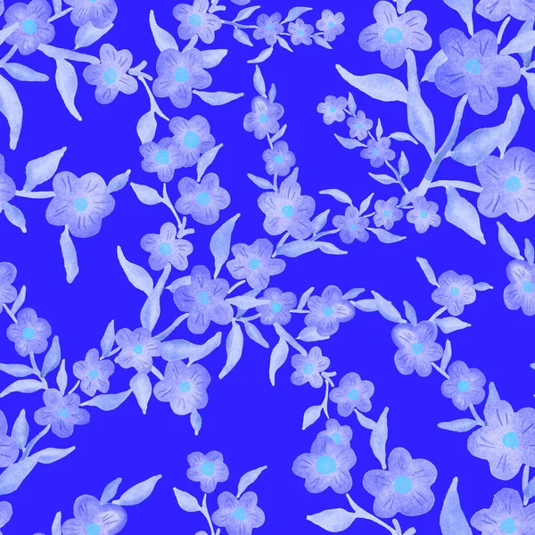Акварель Безшовний Візерунок Весняними Квітковими Букетами Вінтажні Ботанічні Ілюстрації Елегантне — стокове фото