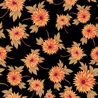 Çiçek buketli suluboya desenli. Klasik botanik çizimi. Her türlü tasarım için zarif bir dekorasyon. Renkli ve soyut çiçekli moda baskısı. Suluboya dokusu.