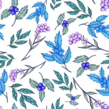 Çiçek buketli suluboya desenli. Klasik botanik çizimi. Her türlü tasarım için zarif bir dekorasyon. Renkli ve soyut çiçekli moda baskısı. Suluboya dokusu.