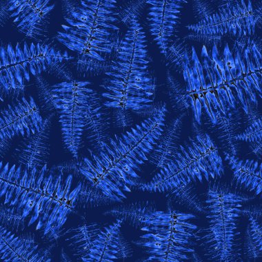 Eğrelti otu yapraklı suluboya desenli. Yaprak süsleme. Klasik botanik egzotik resim duvar kâğıdı.