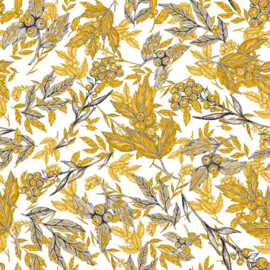 Çiçek buketli suluboya desenli. Klasik botanik çizimi. Her türlü tasarım için zarif bir dekorasyon. Renkli ve soyut çiçekli moda baskısı. Suluboya dokusu.