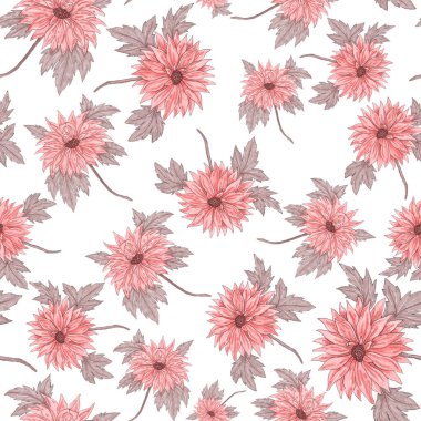 Çiçek buketli suluboya desenli. Klasik botanik çizimi. Her türlü tasarım için zarif bir dekorasyon. Renkli ve soyut çiçekli moda baskısı. Suluboya dokusu.