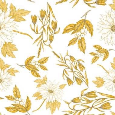 Çiçek buketli suluboya desenli. Klasik botanik çizimi. Her türlü tasarım için zarif bir dekorasyon. Renkli ve soyut çiçekli moda baskısı. Suluboya dokusu.