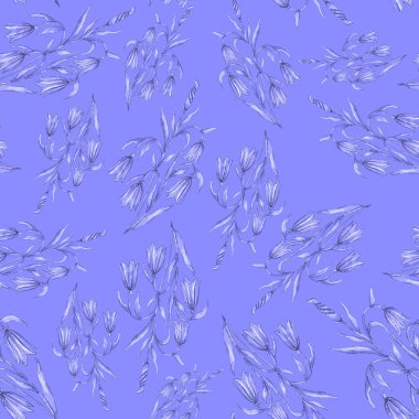 Çiçek buketli suluboya desenli. Klasik botanik çizimi. Her türlü tasarım için zarif bir dekorasyon. Renkli ve soyut çiçekli moda baskısı. Suluboya dokusu.