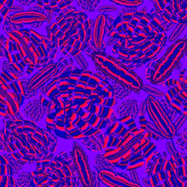 Yaratıcı renkli tropikal yaprakları olan modern, soyut, pürüzsüz desen. Geçmişe dönük parlak yaz geçmişi. Orman yaprakları çizimi. Mayo botanik tasarımı. Antika egzotik baskı.