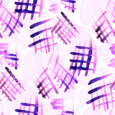 Suluboya, soyut, kusursuz desen. Parlak el yapımı elementlerle yaratıcı doku. Soyut renkli yazdırma.