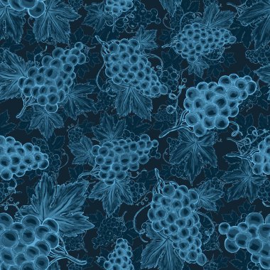 Üzümlü, yaratıcı, kusursuz desen. Yağlı boya etkisi. Parlak yaz baskısı. Her amaç için harika bir tasarım