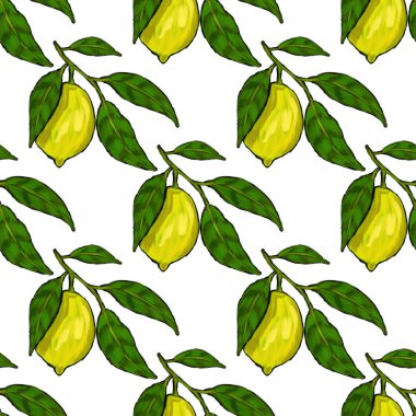 Limonlu, yaratıcı, kusursuz desen. Yağlı boya etkisi. Parlak yaz baskısı. Her amaç için harika bir tasarım