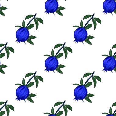 Nar ile yaratıcılığı kusursuz desen. Yağlı boya etkisi. Parlak yaz baskısı. Her amaç için harika bir tasarım