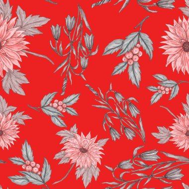 Çiçek buketli suluboya desenli. Klasik botanik çizimi. Her türlü tasarım için zarif bir dekorasyon. Renkli ve soyut çiçekli moda baskısı. Suluboya dokusu.