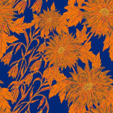 Çiçek buketli suluboya desenli. Klasik botanik çizimi. Her türlü tasarım için zarif bir dekorasyon. Renkli ve soyut çiçekli moda baskısı. Suluboya dokusu.