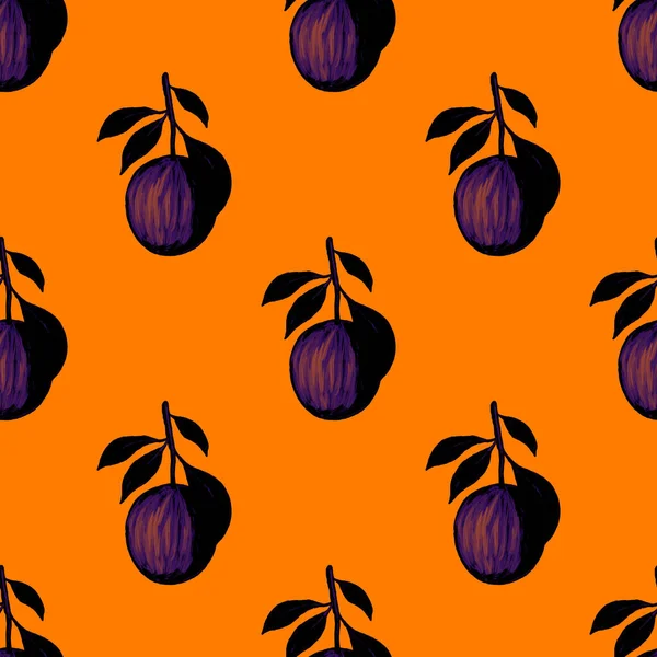 Kreative Nahtlose Muster Mit Orangen Ölfarben Effekt Strahlender Sommerdruck Tolles — Stockfoto
