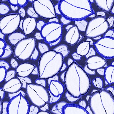 Yaratıcı renkli tropikal yaprakları olan modern, soyut, pürüzsüz desen. Geçmişe dönük parlak yaz geçmişi. Orman yaprakları çizimi. Mayo botanik tasarımı. Antika egzotik baskı.