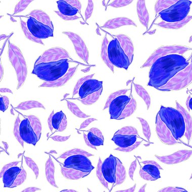 Limonlu, yaratıcı, kusursuz desen. Yağlı boya etkisi. Parlak yaz baskısı. Her amaç için harika bir tasarım