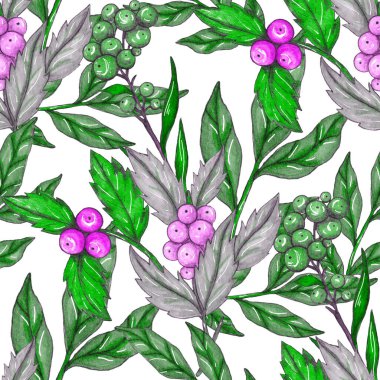 Çiçek buketli suluboya desenli. Klasik botanik çizimi. Her türlü tasarım için zarif bir dekorasyon. Renkli ve soyut çiçekli moda baskısı. Suluboya dokusu.