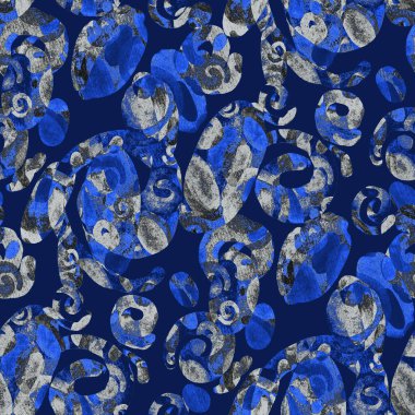 Suluboya, soyut, kusursuz desen. Parlak el yapımı elementlerle yaratıcı doku. Soyut renkli yazdırma.