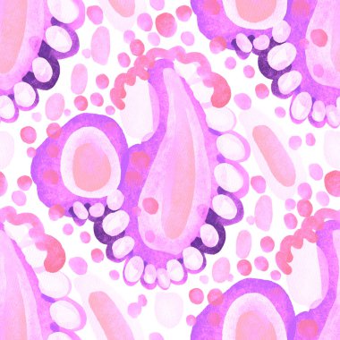 Suluboya, soyut, kusursuz desen. Parlak el yapımı elementlerle yaratıcı doku. Soyut renkli yazdırma.