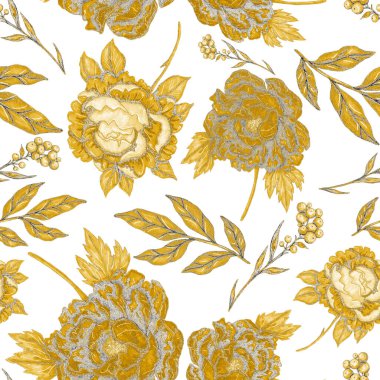 Çiçek buketli suluboya desenli. Klasik botanik çizimi. Her türlü tasarım için zarif bir dekorasyon. Renkli ve soyut çiçekli moda baskısı. Suluboya dokusu.