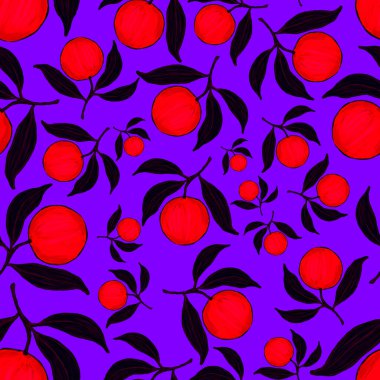 Portakallı, yaratıcı, kusursuz desen. Yağlı boya etkisi. Parlak yaz baskısı. Her amaç için harika bir tasarım