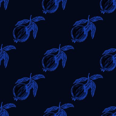 Nar ile yaratıcılığı kusursuz desen. Yağlı boya etkisi. Parlak yaz baskısı. Her amaç için harika bir tasarım