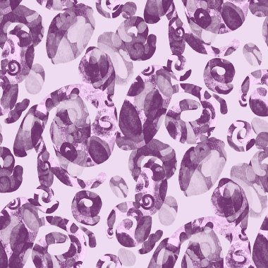 Suluboya, soyut, kusursuz desen. Parlak el yapımı elementlerle yaratıcı doku. Soyut renkli yazdırma.