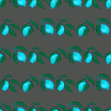 Limonlu, yaratıcı, kusursuz desen. Yağlı boya etkisi. Parlak yaz baskısı. Her amaç için harika bir tasarım