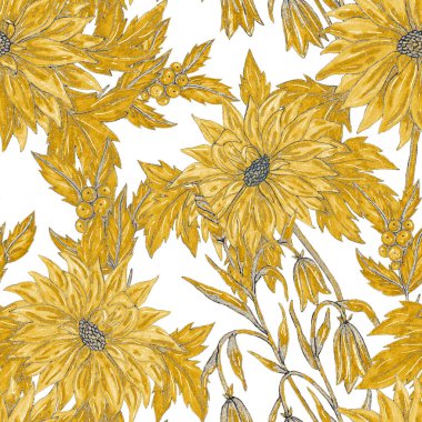 Çiçek buketli suluboya desenli. Klasik botanik çizimi. Her türlü tasarım için zarif bir dekorasyon. Renkli ve soyut çiçekli moda baskısı. Suluboya dokusu.