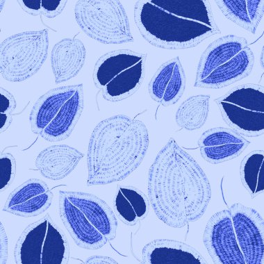 Yaratıcı renkli tropikal yaprakları olan modern, soyut, pürüzsüz desen. Geçmişe dönük parlak yaz geçmişi. Orman yaprakları çizimi. Mayo botanik tasarımı. Antika egzotik baskı.