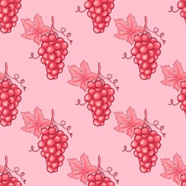 Üzümlü, yaratıcı, kusursuz desen. Yağlı boya etkisi. Parlak yaz baskısı. Her amaç için harika bir tasarım